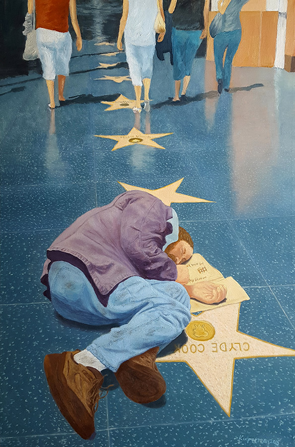 Hollywood Walk of Fame 36 x 24 Oil on Canvas