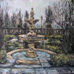 Greystone Park During Rain 11 x 14 Acrylic on Canvas