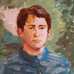 Robert Shainsky in Jasper, Canada "Teenager" 7 x 5 Acrylic on Canvas Board 